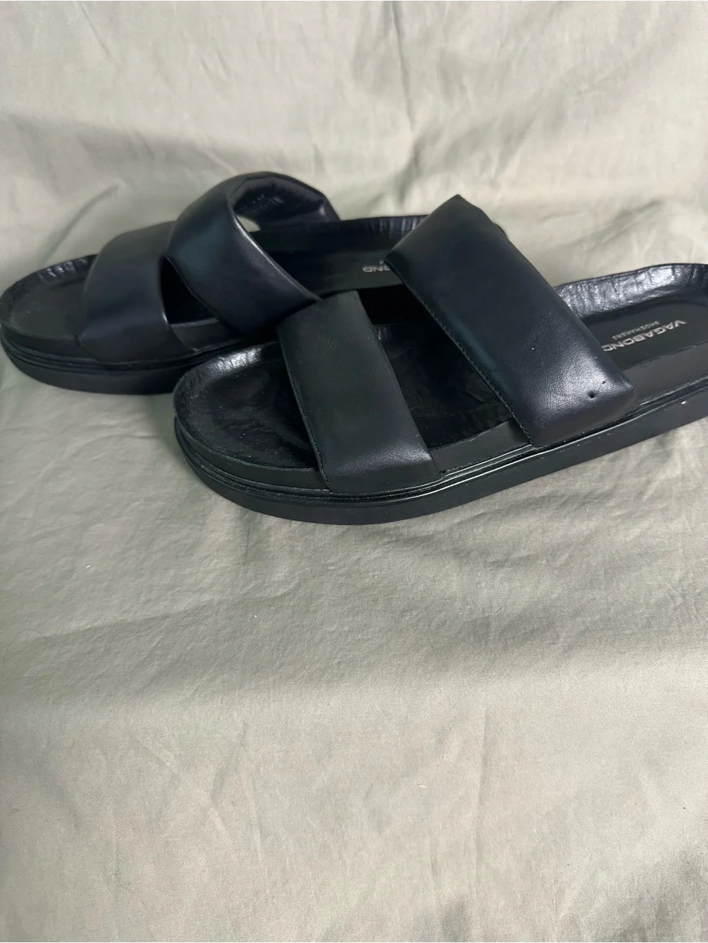 Vagabond Women’s Black Leather Slide Sandals EU 40 New Without Box